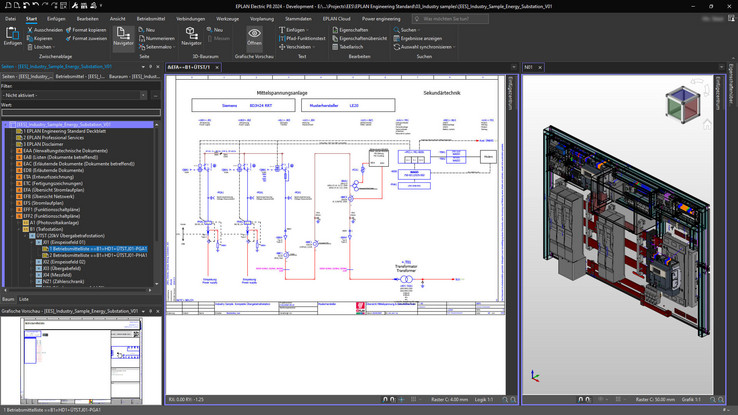 Energy relevant representation of a transformer station