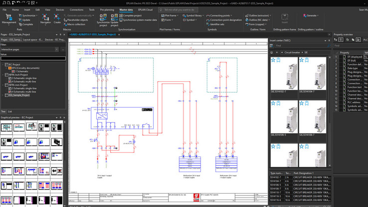 Insert Center for symbols, macros and devices