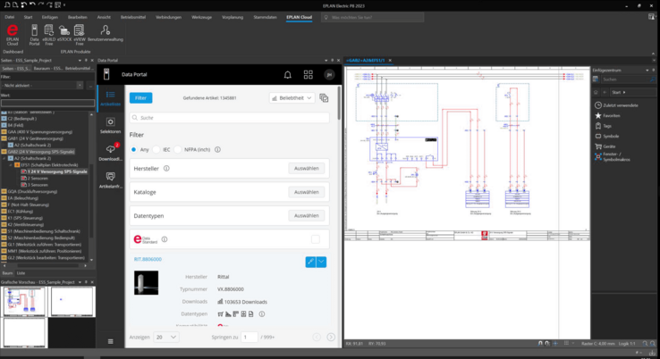 The new EPLAN Data Portal – integrated in the cloud area of EPLAN ePULSE since June.